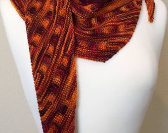 Hand knit Merino Wool Scarf