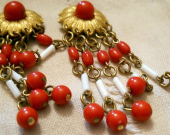 Classic Red and White Clip-On Earrings That Add Pzazz