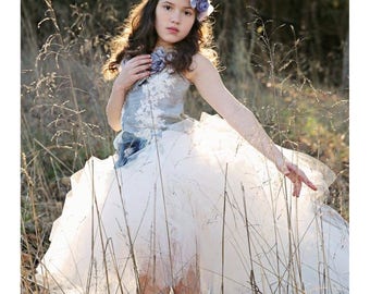 Sonia-Couture tutu and silk grey corset-flower girl-bridal-prop