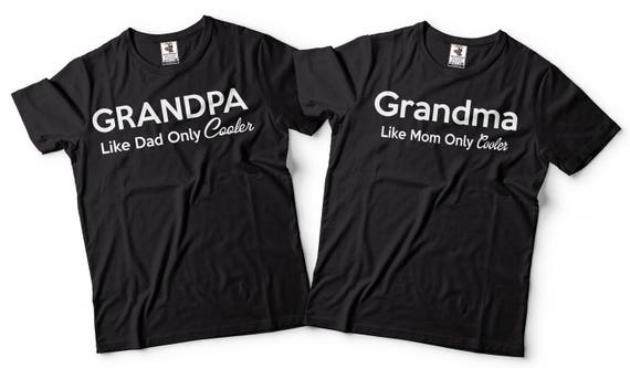 Grandma Grandpa Matching T-Shirts Gift For Grandparents Funny