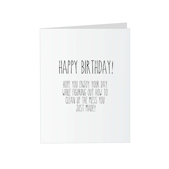 Prank Glitter Birthday Card Clean Up Mess