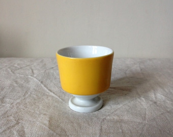 Retro Eggcup - Bright Yellow Eggcup - Vintage Yellow Egg cup - Sixties Eggcup
