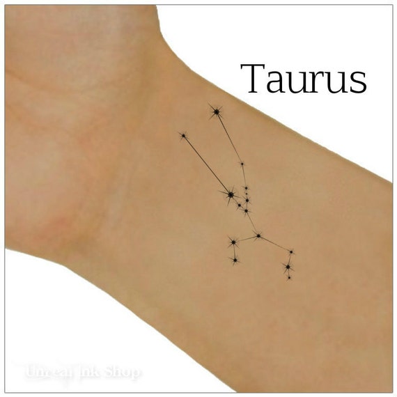 Taureau tatouage temporaire du zodiaque étoiles Constellation