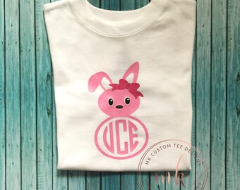 Monogram easter shirt / easter shirt / girls easter shirt / monogram shirt / easter / monogram shirt / easter bunny shirt / vinyl shirts /