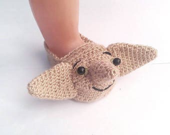 Harry Potter Dobby baby Slippers/Harry Potter Baby /Harry Potter nursery /Dobby Booties/Slippers/Harry shoes Size 0-12 Months,etsy.com