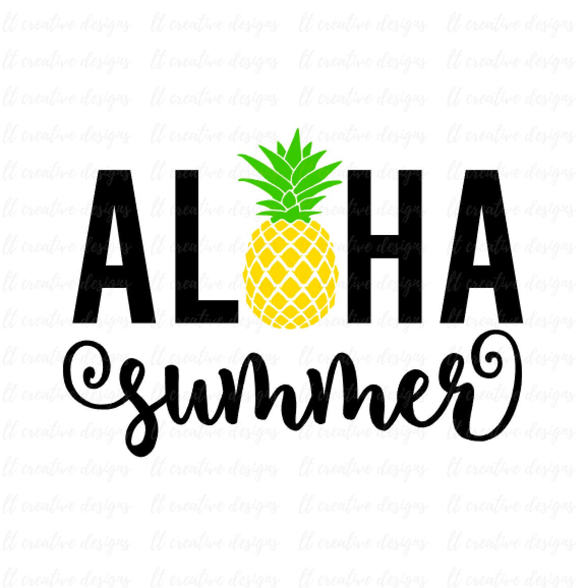 Aloha Summer SVG Aloha Summer Summer SVG Pineapple SVG Svg