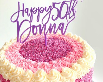 70th cake topper etsy