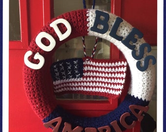 God Bless America Wreath
