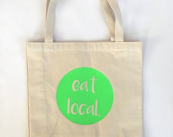 Market Tote, Grocery Bag, Reusable Bag, Go Green Shopping Bag, Canvas Tote, Farmers Market Bag, Eco Friendly bag, reusable shopping bag