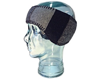 Wool Earflap Headband - Fleece Lined - Wool Headband - Free U.S. Shippping