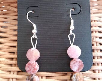 Red Turquoise Natural Stone Earrings (Nickel Free Hooks)