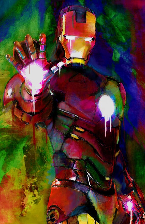 I Am Iron Man Abstract Art Print Archival Quality