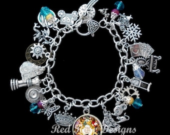 Alice Through The Looking Glass Themed Charm Bracelet, Alice In Wonderland