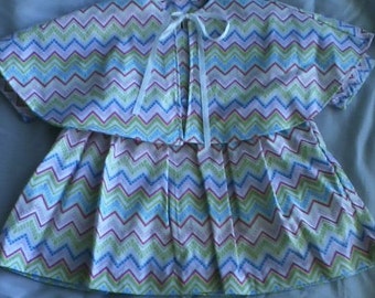 3 to 6 Month Multi Color Dress With Cape