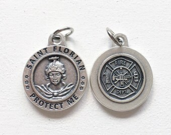 St. Florian Fire Dept. Protection Medal/ Firefighter Protection/ Fireman Protection Jewelry/ Add on Charm
