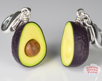 Avocado Charm Handmade miniature food jewelry - Hass variety!