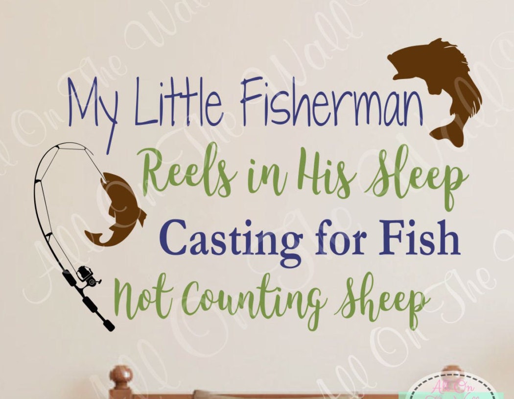 Fishing Wall Decal Nursery Decal Baby Boy Nursery Decals