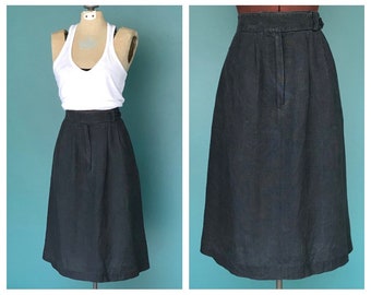 Long linen skirt | Etsy