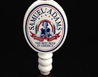 Tap Handle for Samuel Adams Boston Lager 8 1/2 Inch Tall White Ceramic 01717