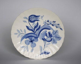 vintage blue ridge dinner plates hand painted set of two