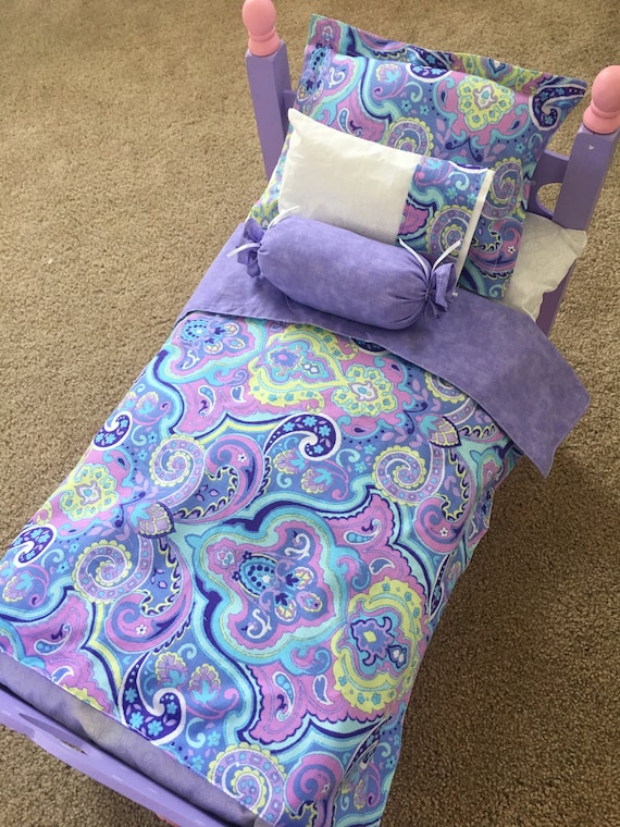 18 Inch Doll Bedding / Dreamy 4 Piece Bedding Set / Dreamy