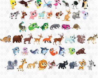 Animal clip art | Etsy