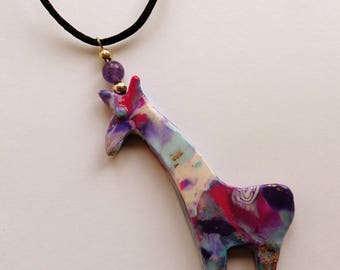 Giraffe Pendant Giraffe Jewelry Giraffe Necklace African Jewelry