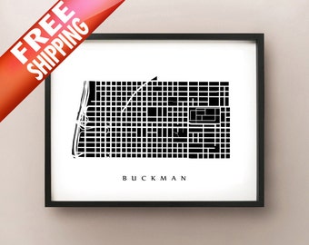 Buckman Neighborhood Map Print - Portland, Oregon