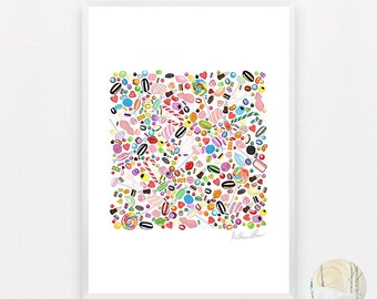 Sweets A3 print