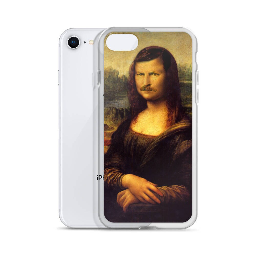 Mona Swanson iPhone Case Mona Lisa Ron Swanson Parks and