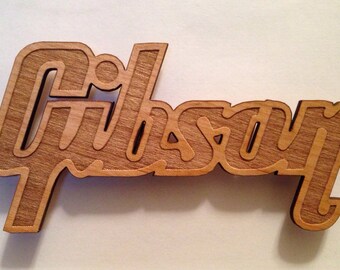 Gibson Logo Wooden Fridge Magnet