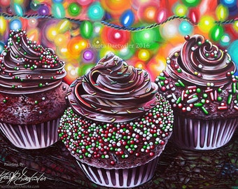 Moon Muffins - Limited Edition Prints - Painting by Dakota Daetwiler