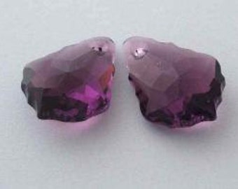 SWAROVSKI 6090 Baroque Crystal Pendant AMETHYST