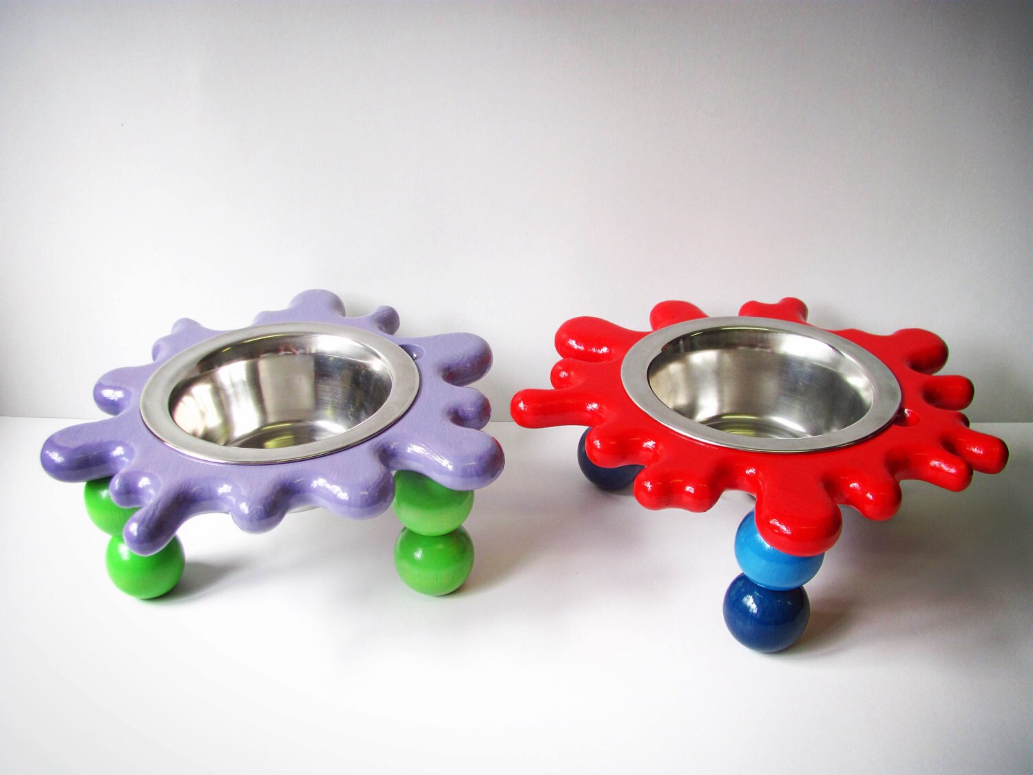 Dog bowl stand SMUDGE pet food bowls decorative dog bowl