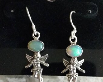 Opal Cherub Earrings