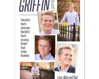 Senior Yearbook Ads Photoshop Templates - The Journey - High School Yearbook Ad Custom Design