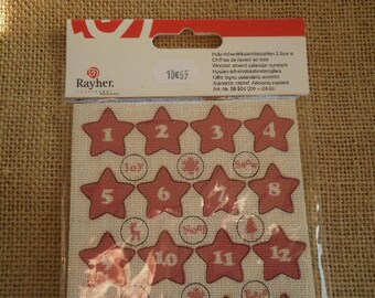 Plate 24 figures wooden advent calendar, size 2.5 cm