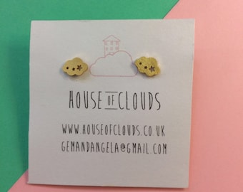 Cloud Stud Earrings - Ear Studs - Weather Jewellery - Studs - Cloud earrings - Weather Studs