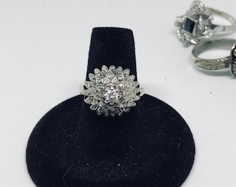 Beautiful WWII 1/2 ct of diamonds done ring sz 6.5