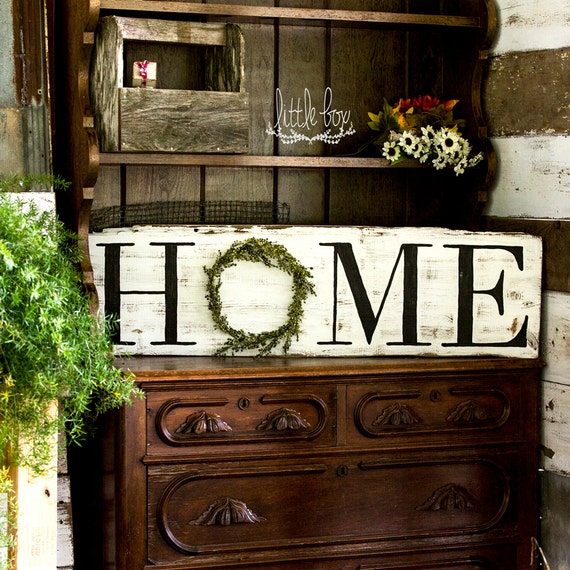 Farmhouse Decor  Rustic Home Decor  Home Wreath Sign Home 