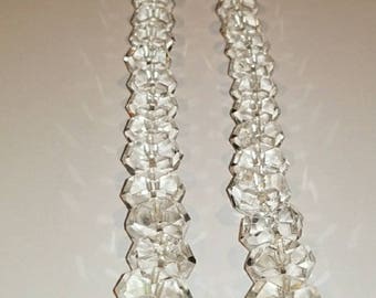 Vintage Faceted rock crystal necklace