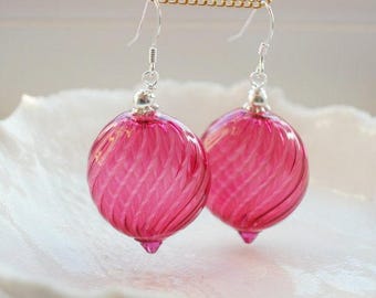 Venetian Murano Blown Glass Earrings