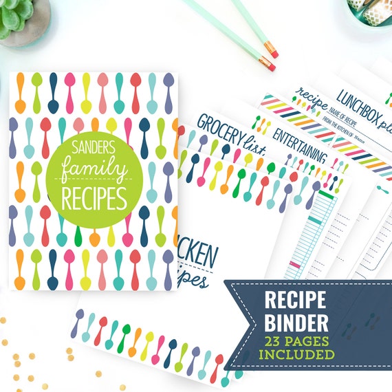 Printable Recipe Binder Kitchen Binder Family Recipe