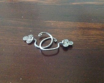 Laos/Vietnam Lan Tien Silver Tribal Earrings