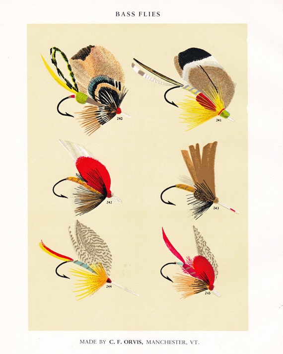 Items similar to fly fishing print from the 19th century, printable ...