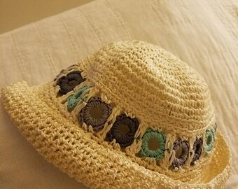 Sun Hat Vintage New- 100% Paper weave Rare find