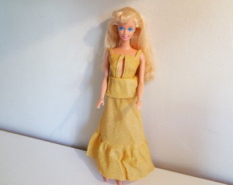 Vintage 80s Mattel Malaysia evening gown Barbie doll