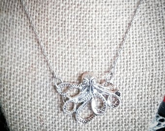 Octopus pendant necklace