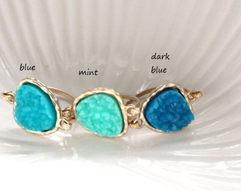 SALE ~ Druzy ring 14kt gold filled - custom size - pick your color