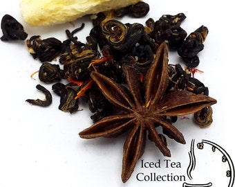 ICED TEA - Peach Crostata Yunnan Tea - All Natural Tea - Black Tea - Loose Leaf Tea - Handblended Tea - Flavored Tea - Fruity Teas